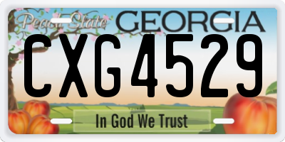 GA license plate CXG4529