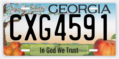 GA license plate CXG4591