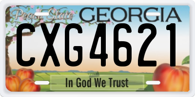 GA license plate CXG4621