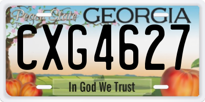 GA license plate CXG4627
