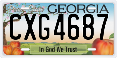 GA license plate CXG4687