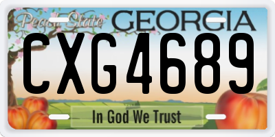 GA license plate CXG4689