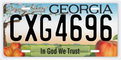 GA license plate CXG4696