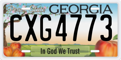 GA license plate CXG4773