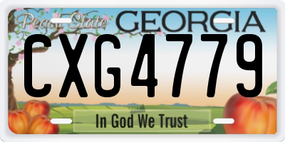 GA license plate CXG4779