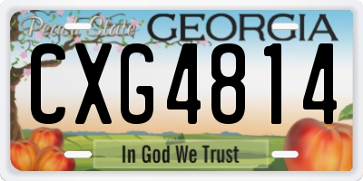 GA license plate CXG4814