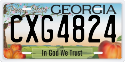 GA license plate CXG4824