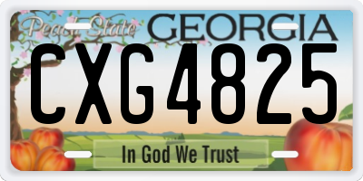 GA license plate CXG4825