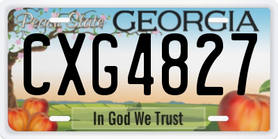 GA license plate CXG4827