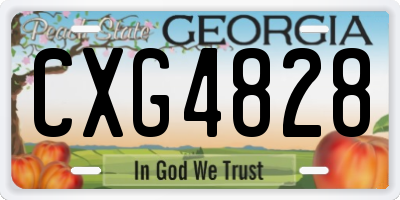 GA license plate CXG4828