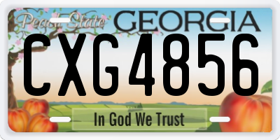 GA license plate CXG4856