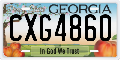 GA license plate CXG4860