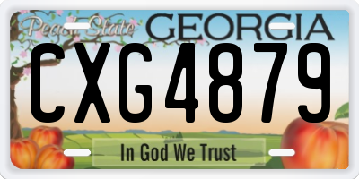 GA license plate CXG4879