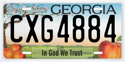 GA license plate CXG4884