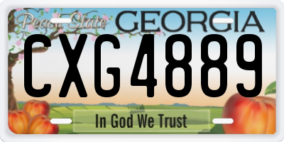 GA license plate CXG4889