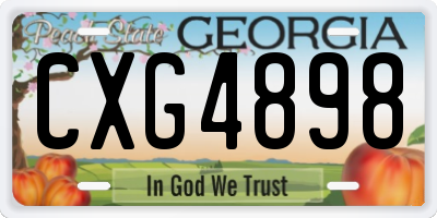 GA license plate CXG4898