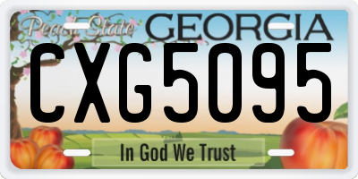 GA license plate CXG5095
