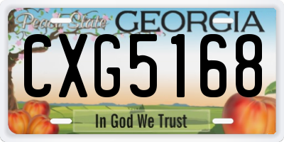 GA license plate CXG5168