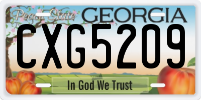 GA license plate CXG5209