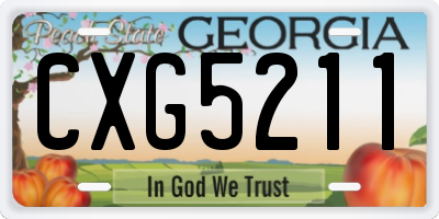 GA license plate CXG5211