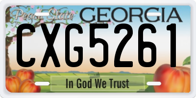 GA license plate CXG5261