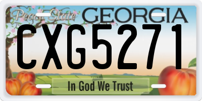 GA license plate CXG5271