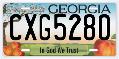 GA license plate CXG5280