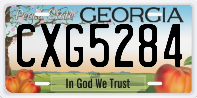 GA license plate CXG5284