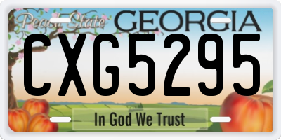 GA license plate CXG5295