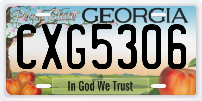 GA license plate CXG5306