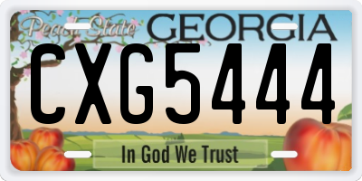 GA license plate CXG5444