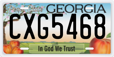 GA license plate CXG5468