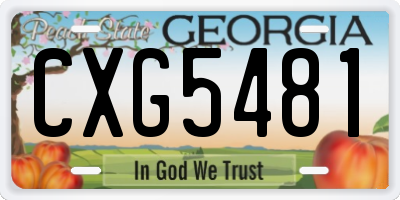 GA license plate CXG5481