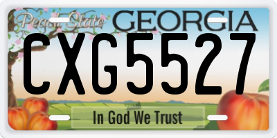 GA license plate CXG5527