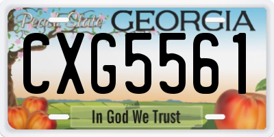 GA license plate CXG5561