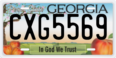 GA license plate CXG5569