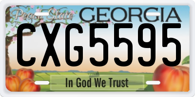 GA license plate CXG5595