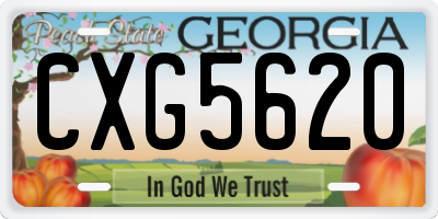 GA license plate CXG5620