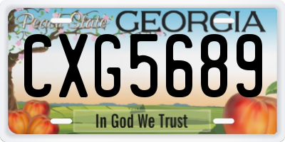 GA license plate CXG5689