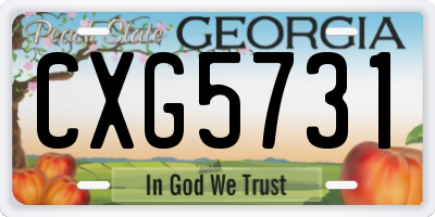 GA license plate CXG5731