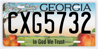 GA license plate CXG5732