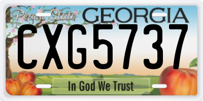 GA license plate CXG5737