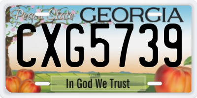 GA license plate CXG5739