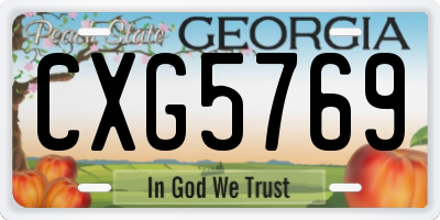 GA license plate CXG5769