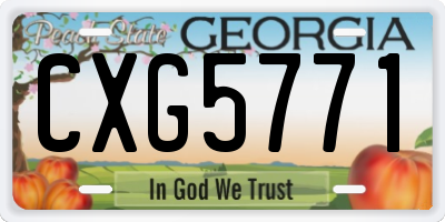 GA license plate CXG5771