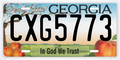 GA license plate CXG5773