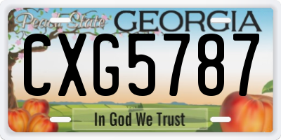 GA license plate CXG5787