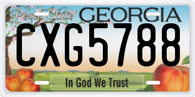 GA license plate CXG5788