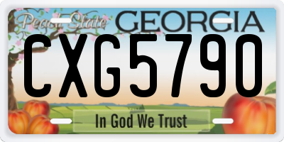 GA license plate CXG5790