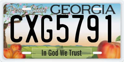 GA license plate CXG5791
